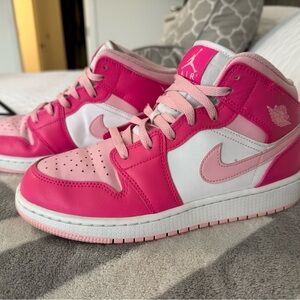 Jordan Kids Pink & Light Pink Mid-Top Sneakers